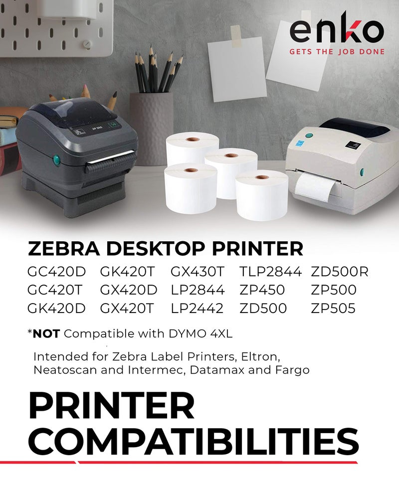 enKo Products enKo [3 Rolls, 2100 Labels] - 2-1/4 x 2"" Direct Thermal Labels, FBA Stickers, FN SKU Labels Compatible for Zebra/Eltron - Image 3
